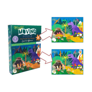 Magic Moving Puzzle - Floss and Rock - dinosaurios