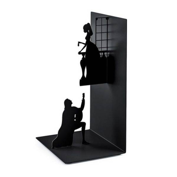 Sujeta Libros negro - Modelo Romeo y Julieta