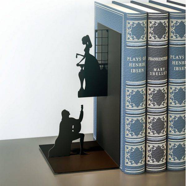 Sujeta Libros negro - Modelo Romeo y Julieta - Imagen 2