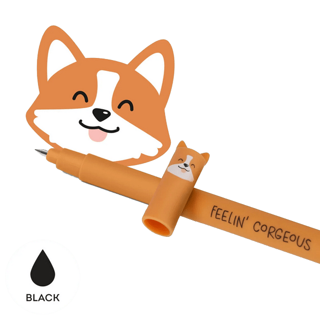 Bolígrafo borrable Corgi – tinta negra – Legami